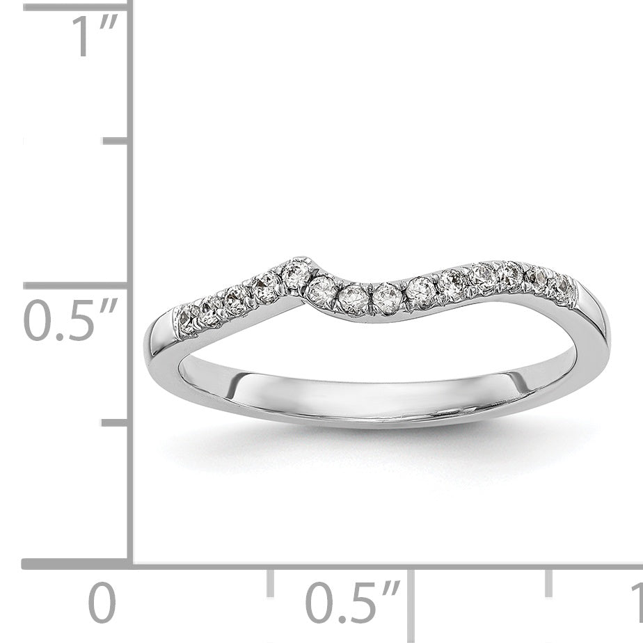 14K Weißgold Diamant-Konturring