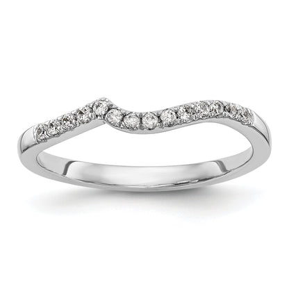 14K Weißgold Diamant-Konturring