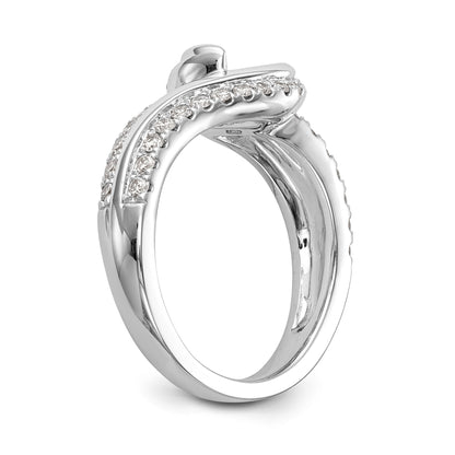14K Weißgold Verlobungsring mit simulierten Diamanten