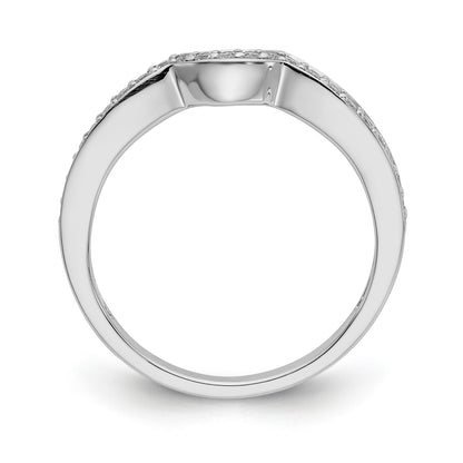 14K Weißgold Ehering mit Diamanten