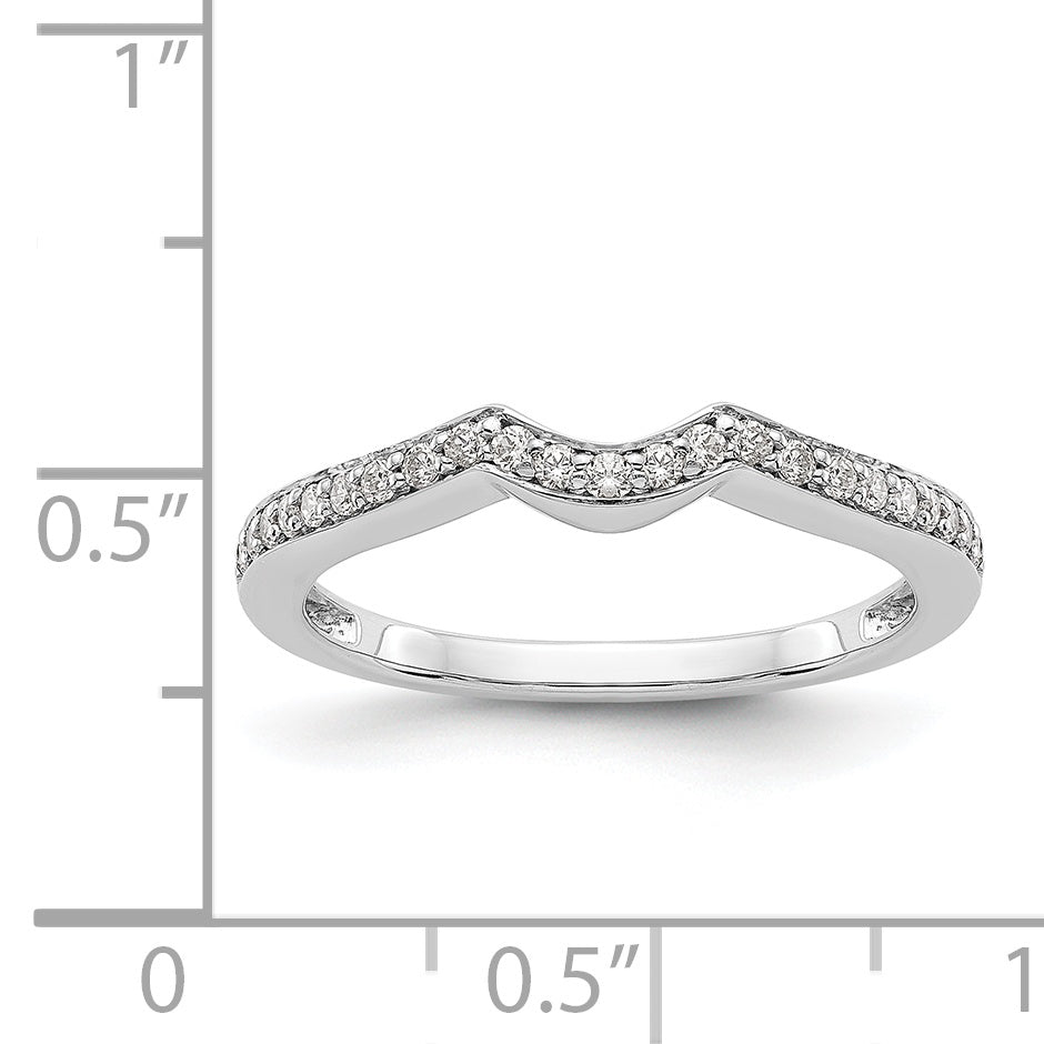 14K Weißgold Ehering mit Diamanten