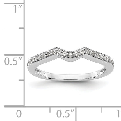 14K Weißgold Ehering mit Diamanten