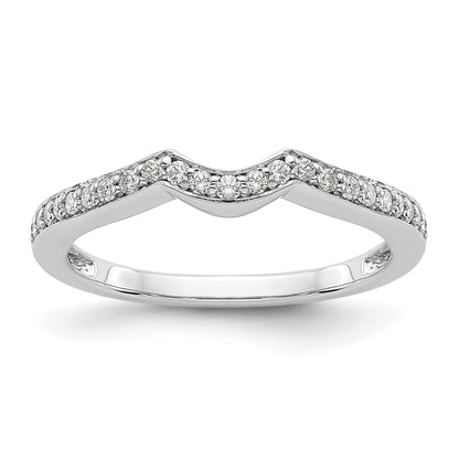 14K Weißgold Ehering mit Diamanten