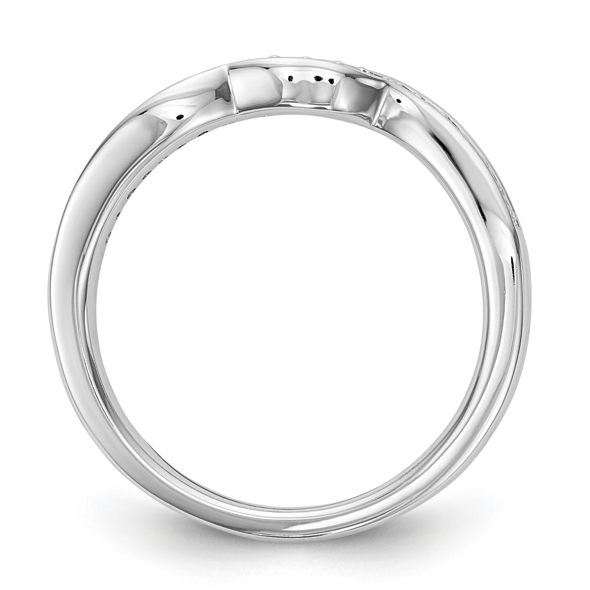 14K Weißgold Diamant-Trauring