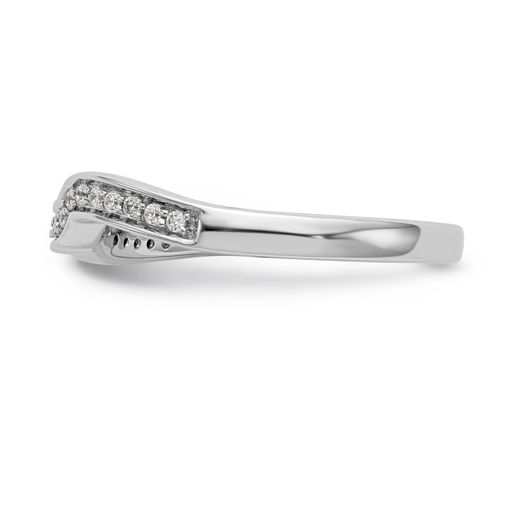 14K Weißgold Diamant-Trauring