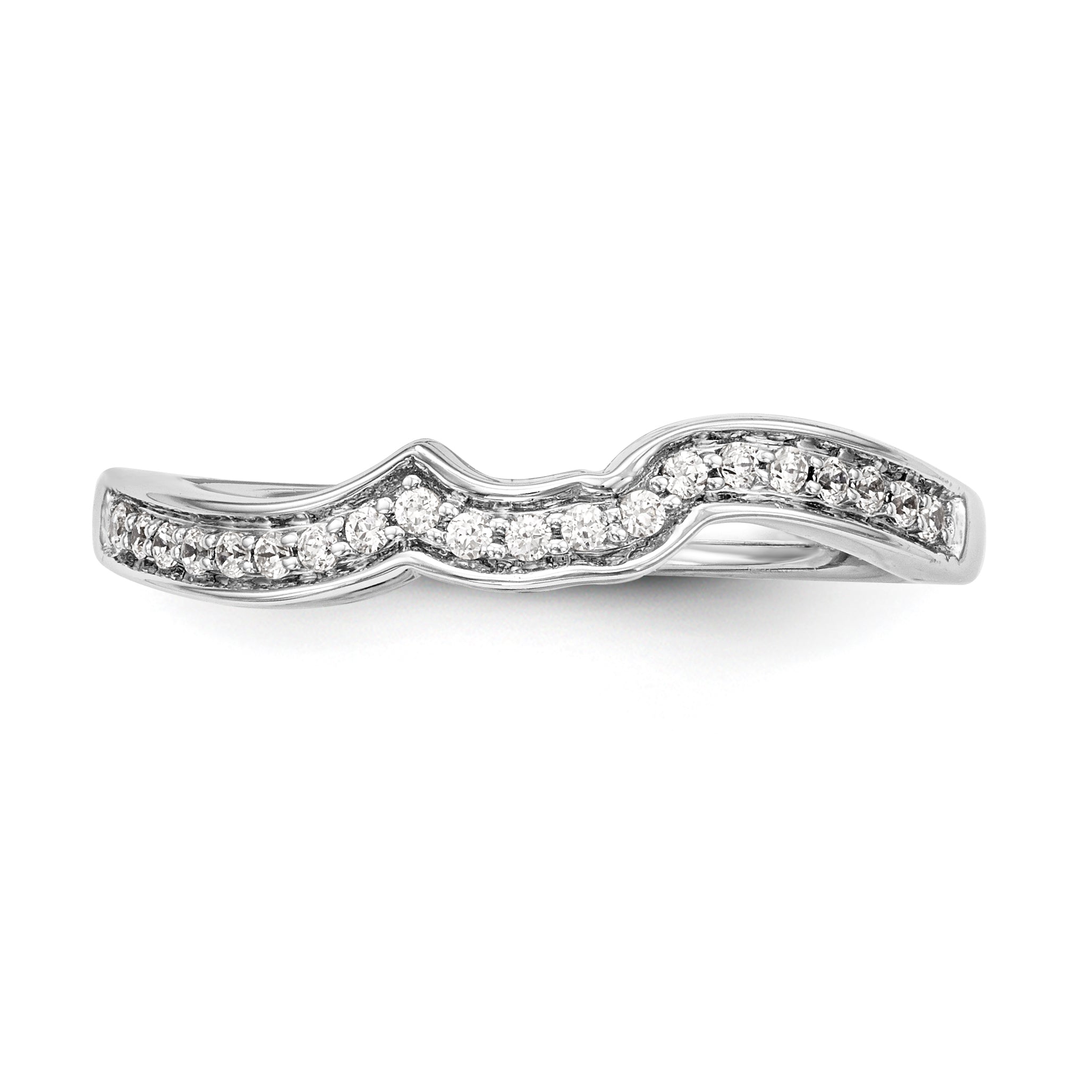 14K Weißgold Diamant-Trauring