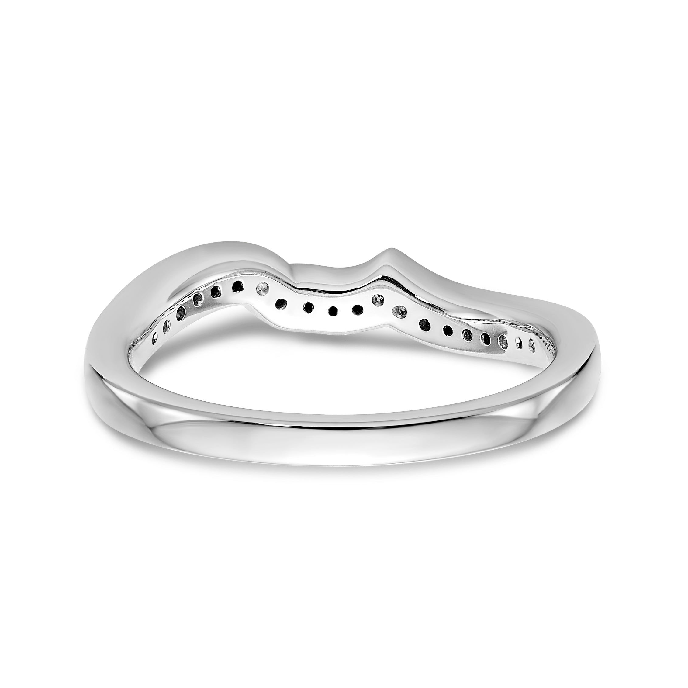 14K Weißgold Diamant-Trauring