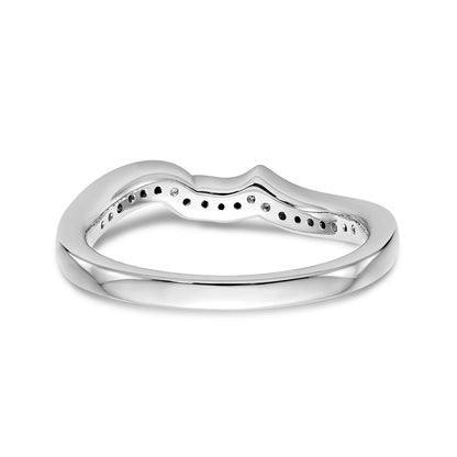 14K Weißgold Diamant-Trauring