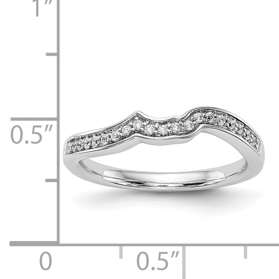 14K Weißgold Diamant-Trauring