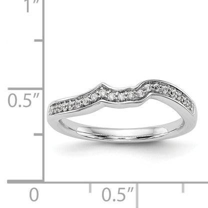14K Weißgold Diamant-Trauring