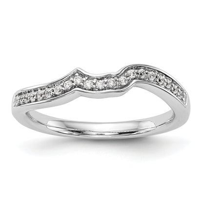 14K Weißgold Diamant-Trauring