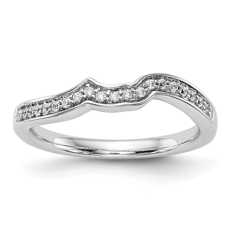 14K Weißgold Diamant-Trauring