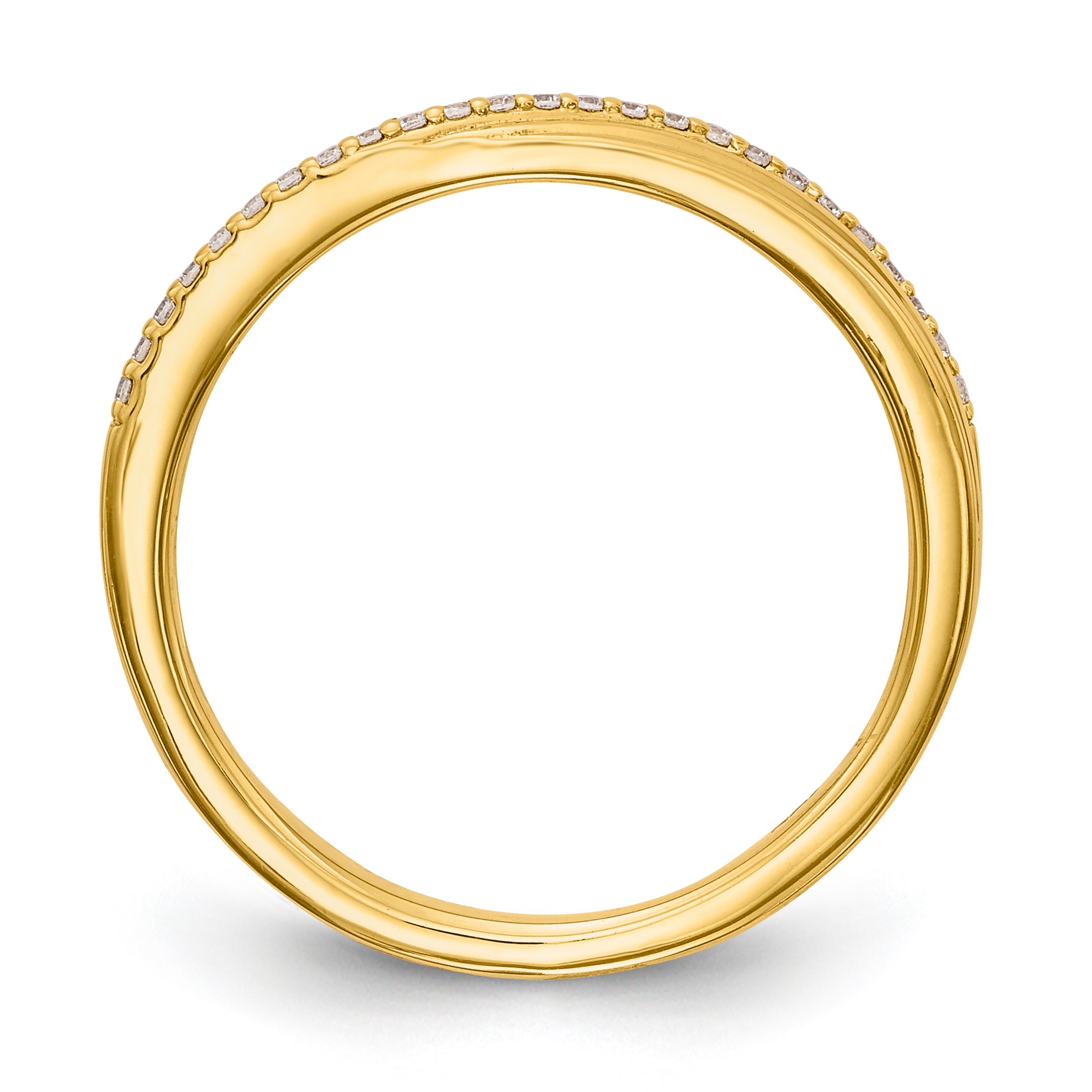 14K Weißgold Diamant-Trauring
