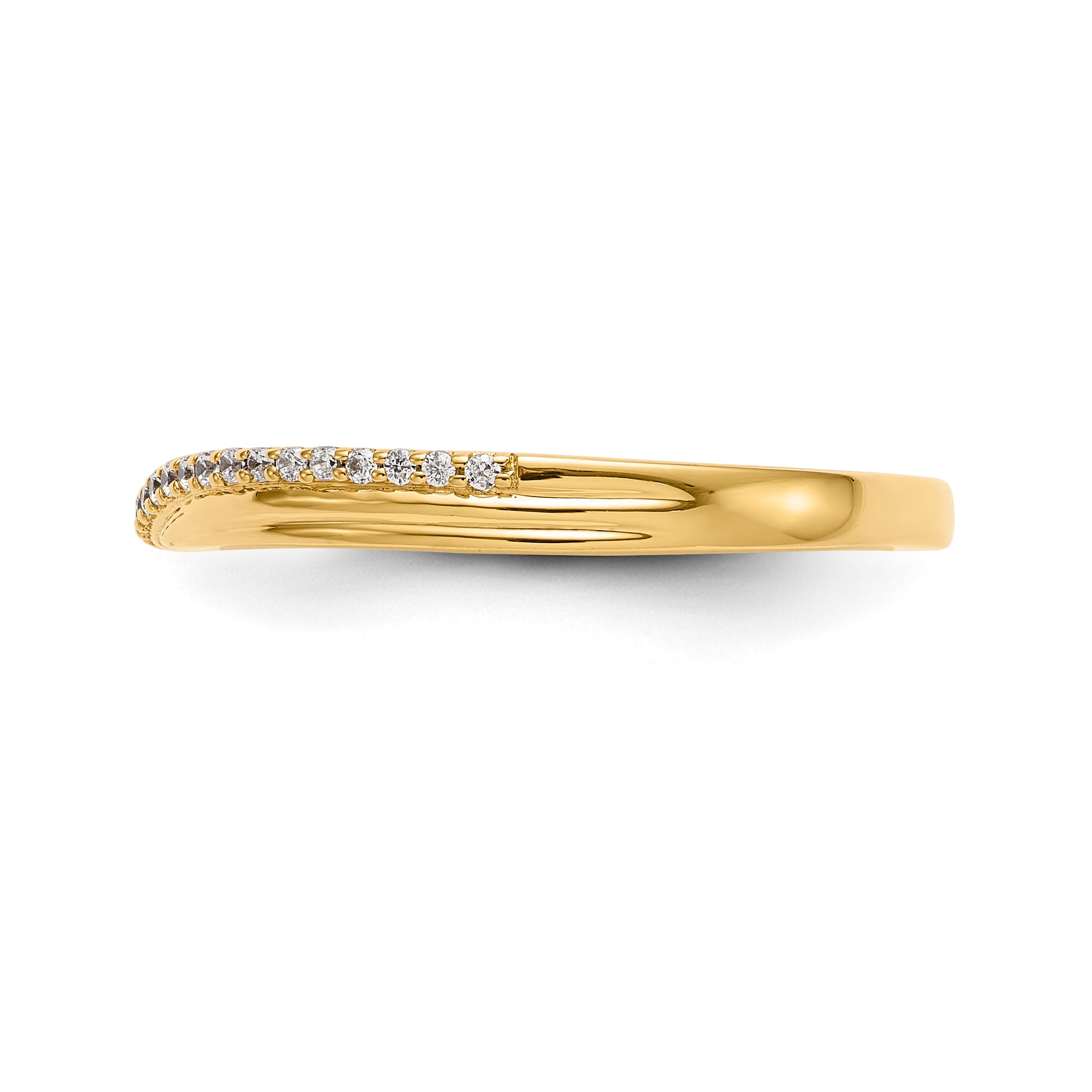 14K Weißgold Diamant-Trauring