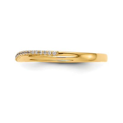 14K Weißgold Diamant-Trauring