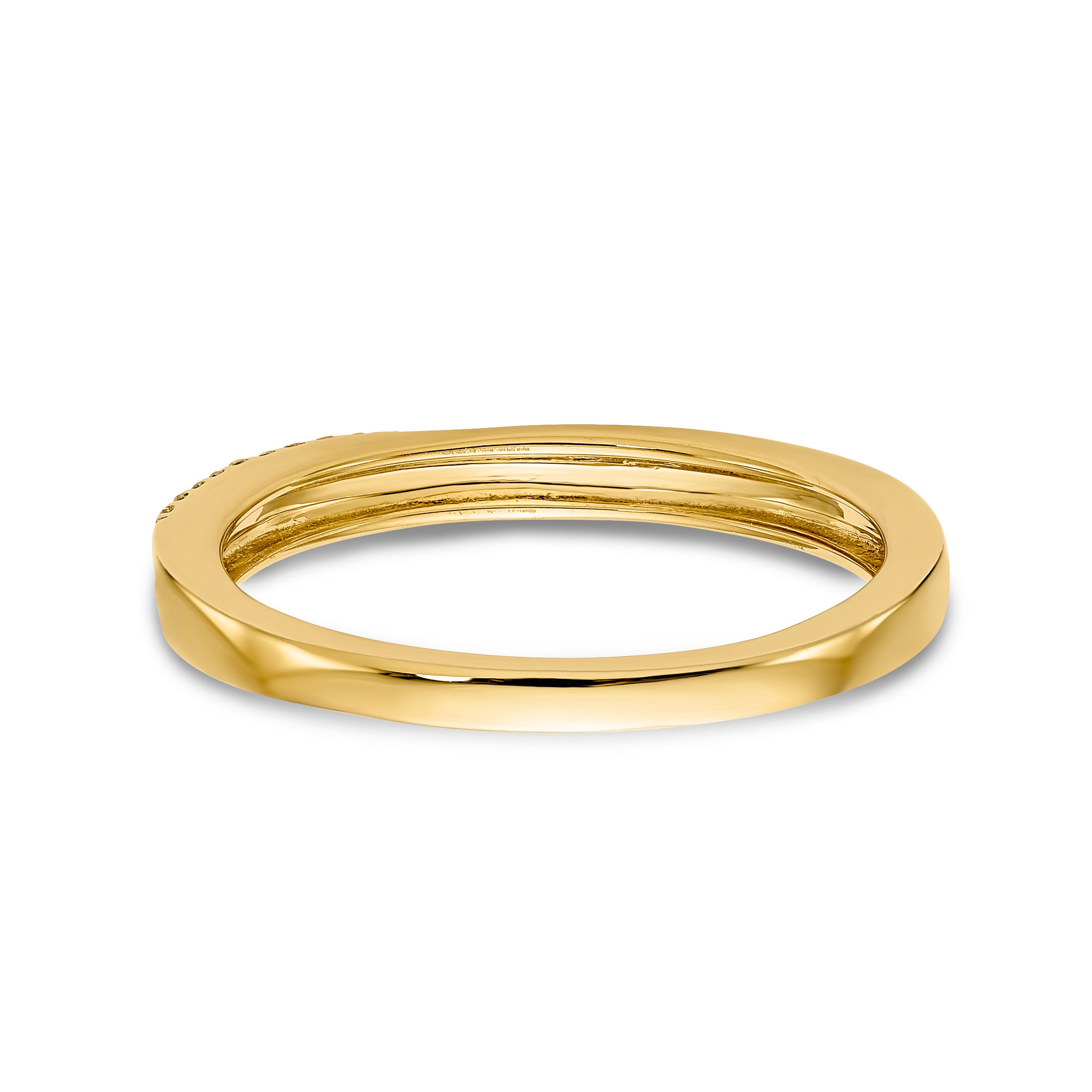 14K Weißgold Diamant-Trauring