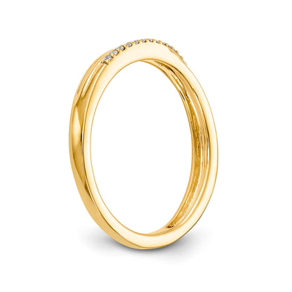 14K Weißgold Diamant-Trauring