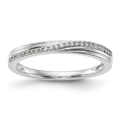 14K Weißgold Diamant-Trauring