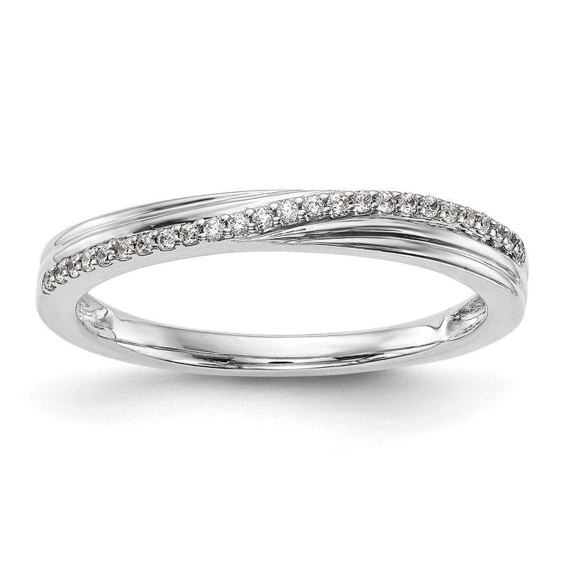 14K Weißgold Diamant-Trauring