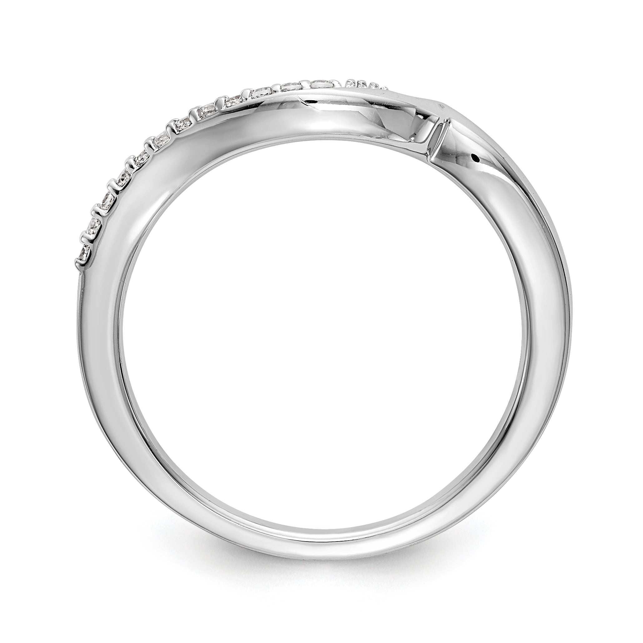14K Weißgold Diamant-Trauring