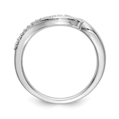 14K Weißgold Diamant-Trauring
