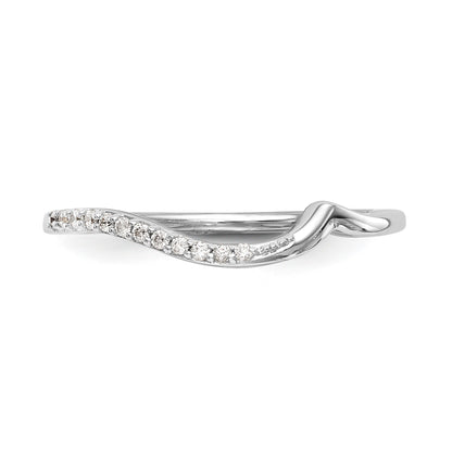14K Weißgold Diamant-Trauring