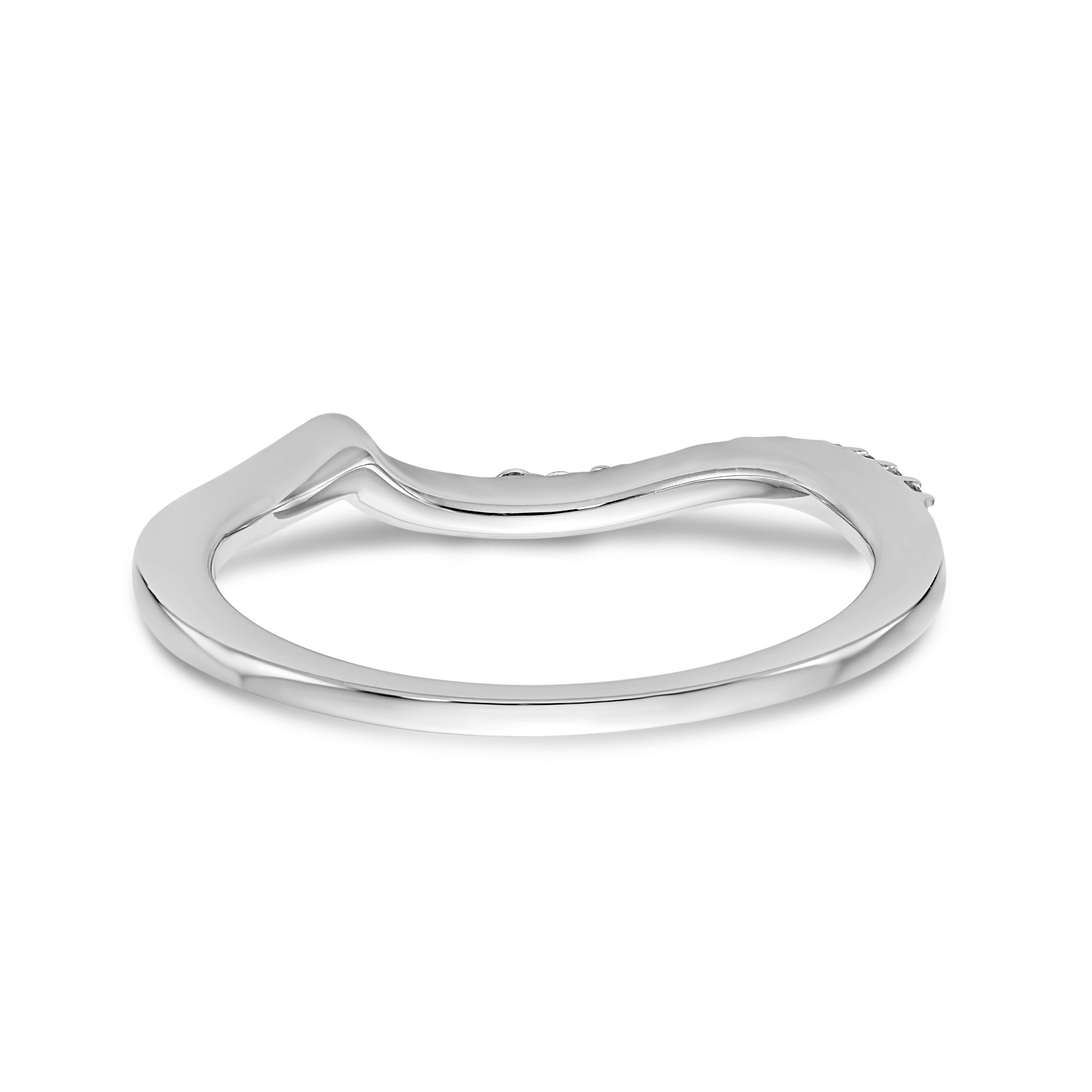 14K Weißgold Diamant-Trauring
