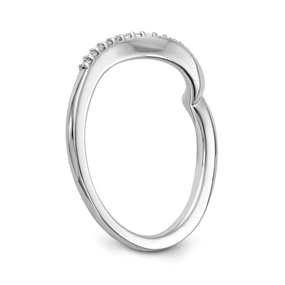 14K Weißgold Diamant-Trauring