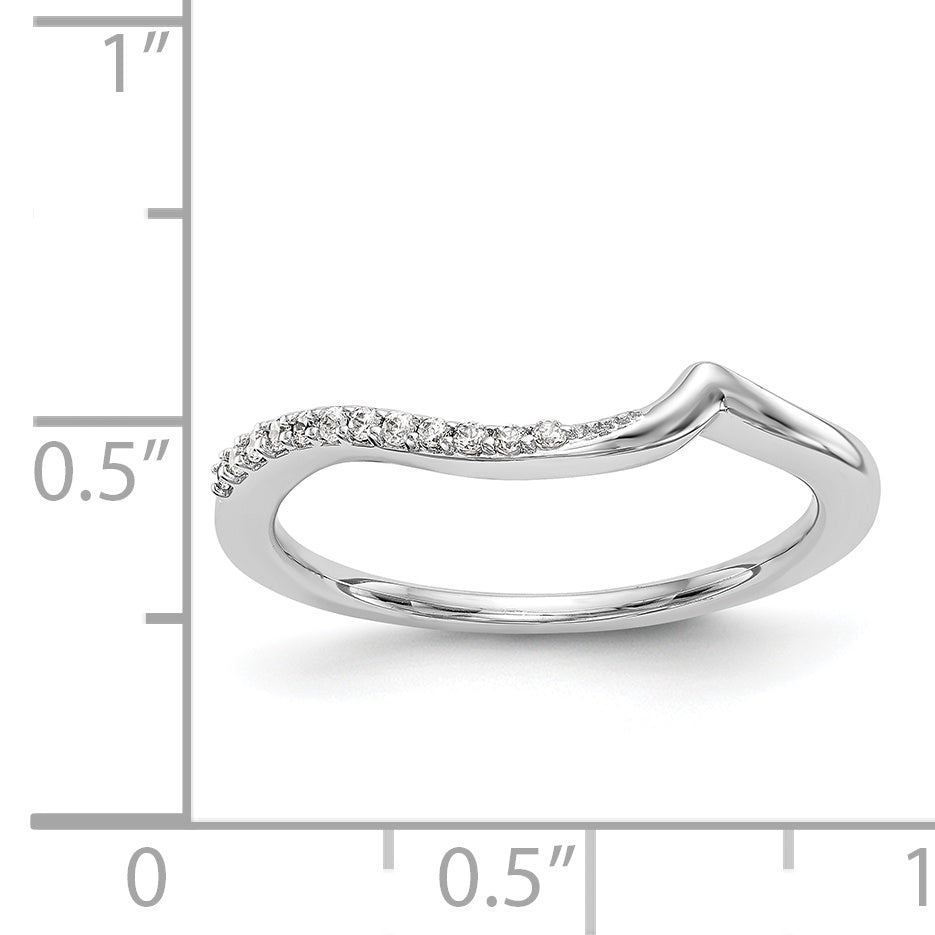 14K Weißgold Diamant-Trauring