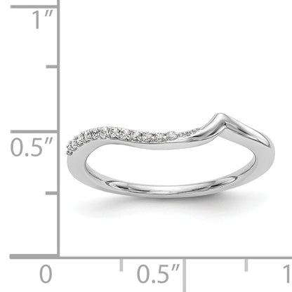 14K Weißgold Diamant-Trauring