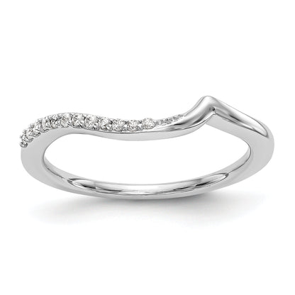 14K Weißgold Diamant-Trauring