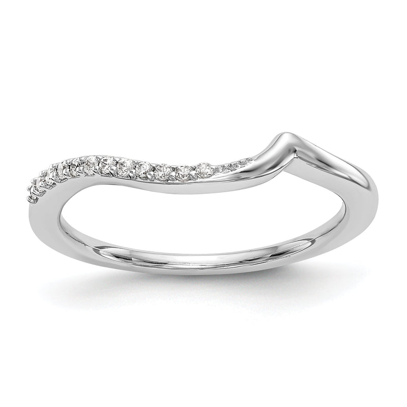 14K Weißgold Diamant-Trauring