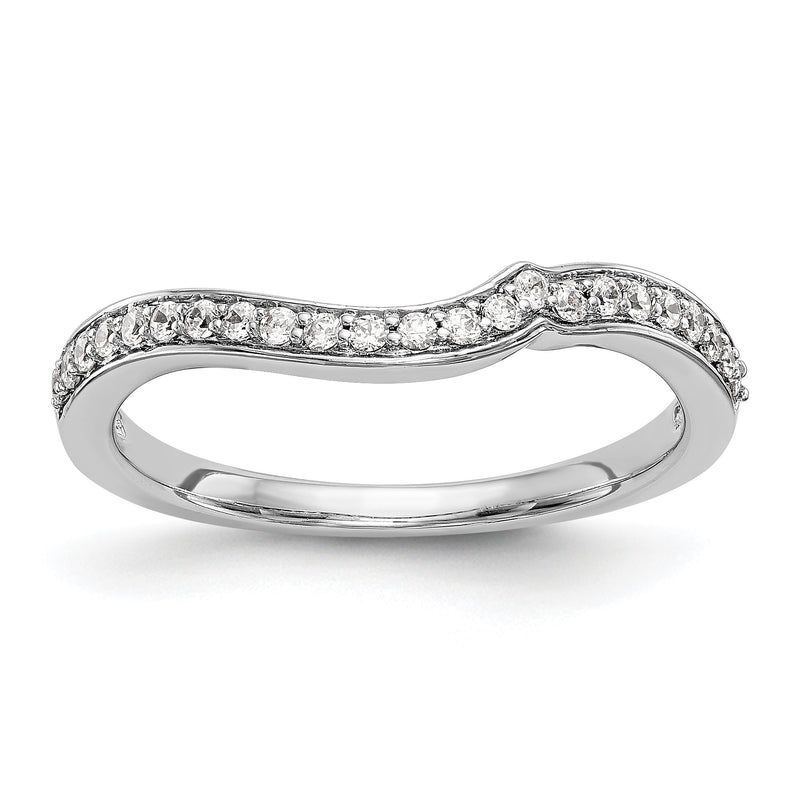 14 Karat Weißgold Diamant-Trauring