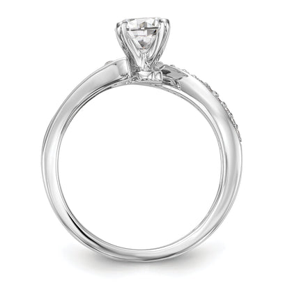 14K Bicolor Ring mit Peg-Fassung und simuliertem Diamanten