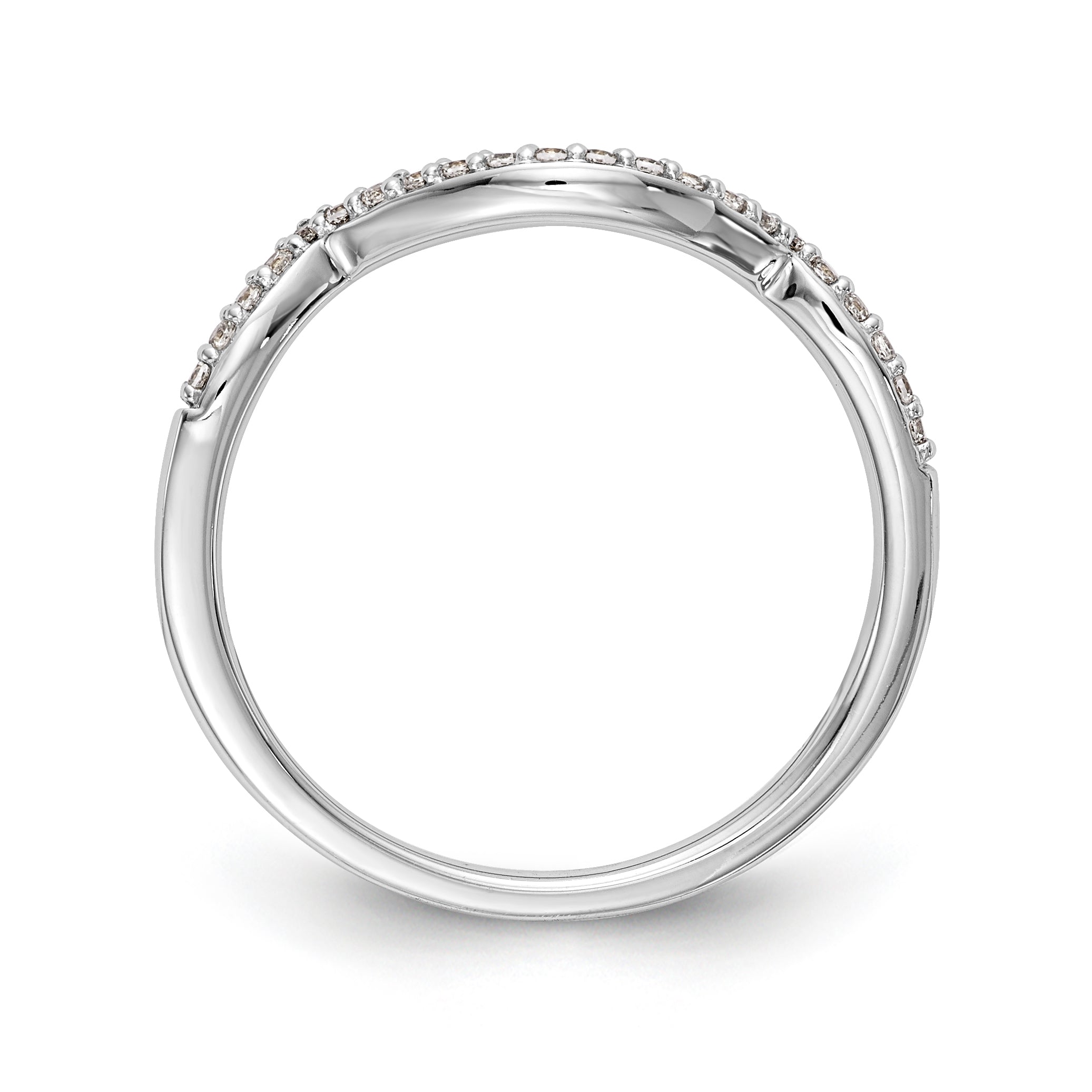 14K Weißgold Diamant-Trauring