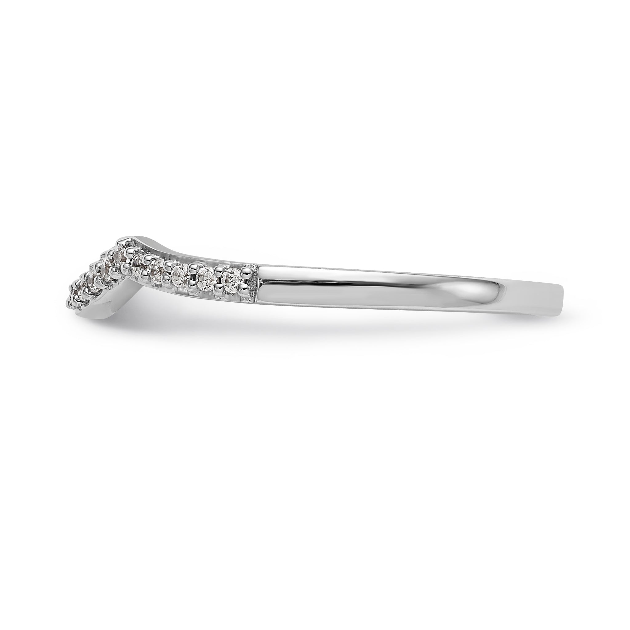 14K Weißgold Diamant-Trauring