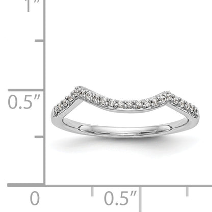 14K Weißgold Diamant-Trauring