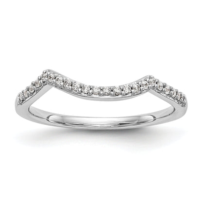 14K Weißgold Diamant-Trauring