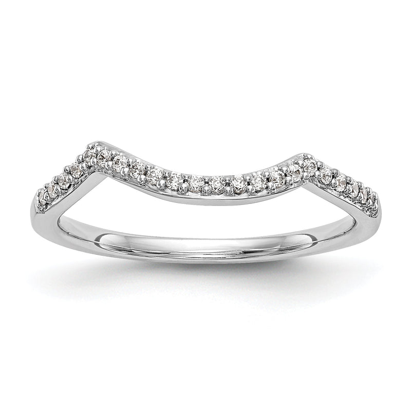 14K Weißgold Diamant-Trauring