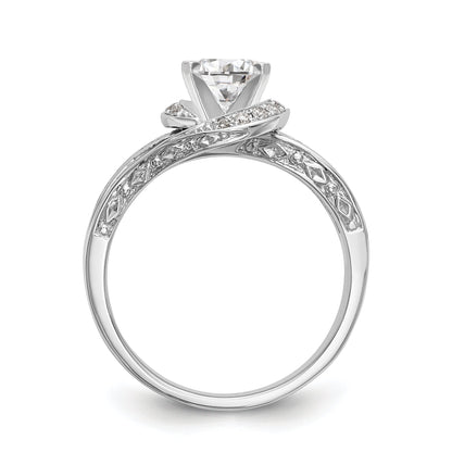 Verlobungsring aus 14K Weißgold mit simuliertem Diamanten