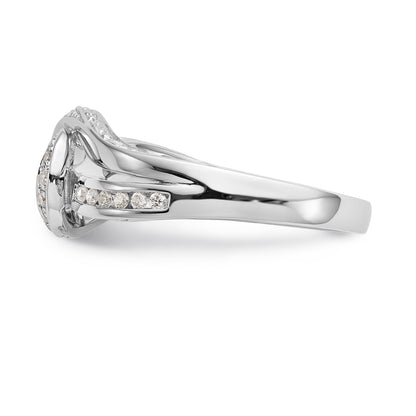 Verlobungsring aus 14K Weißgold mit simuliertem Diamanten