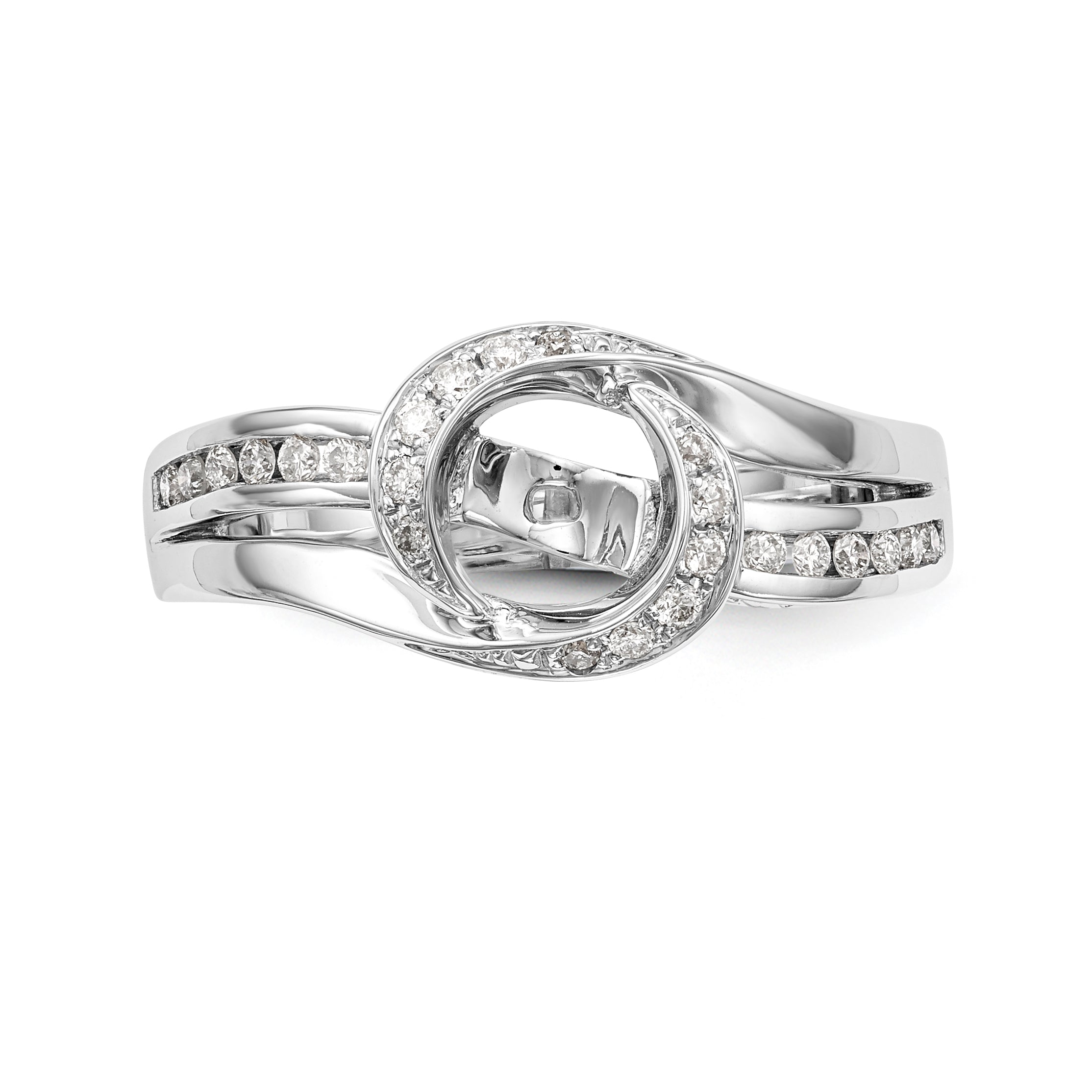 Verlobungsring aus 14K Weißgold mit simuliertem Diamanten