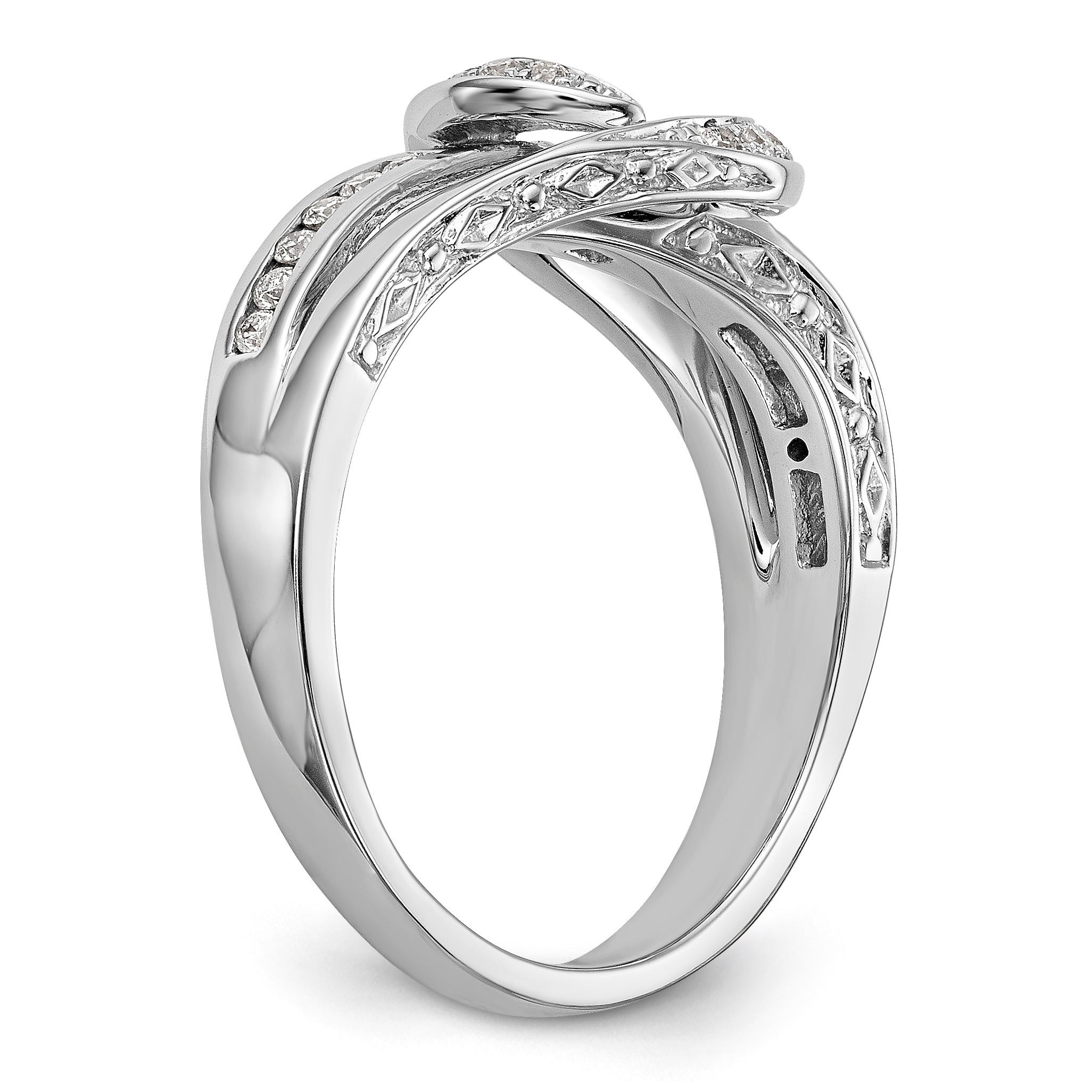 Verlobungsring aus 14K Weißgold mit simuliertem Diamanten