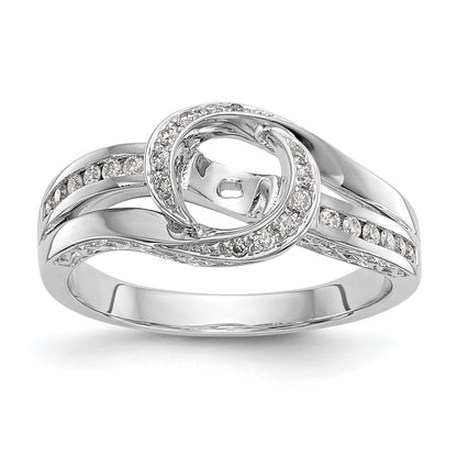 Verlobungsring aus 14K Weißgold mit simuliertem Diamanten