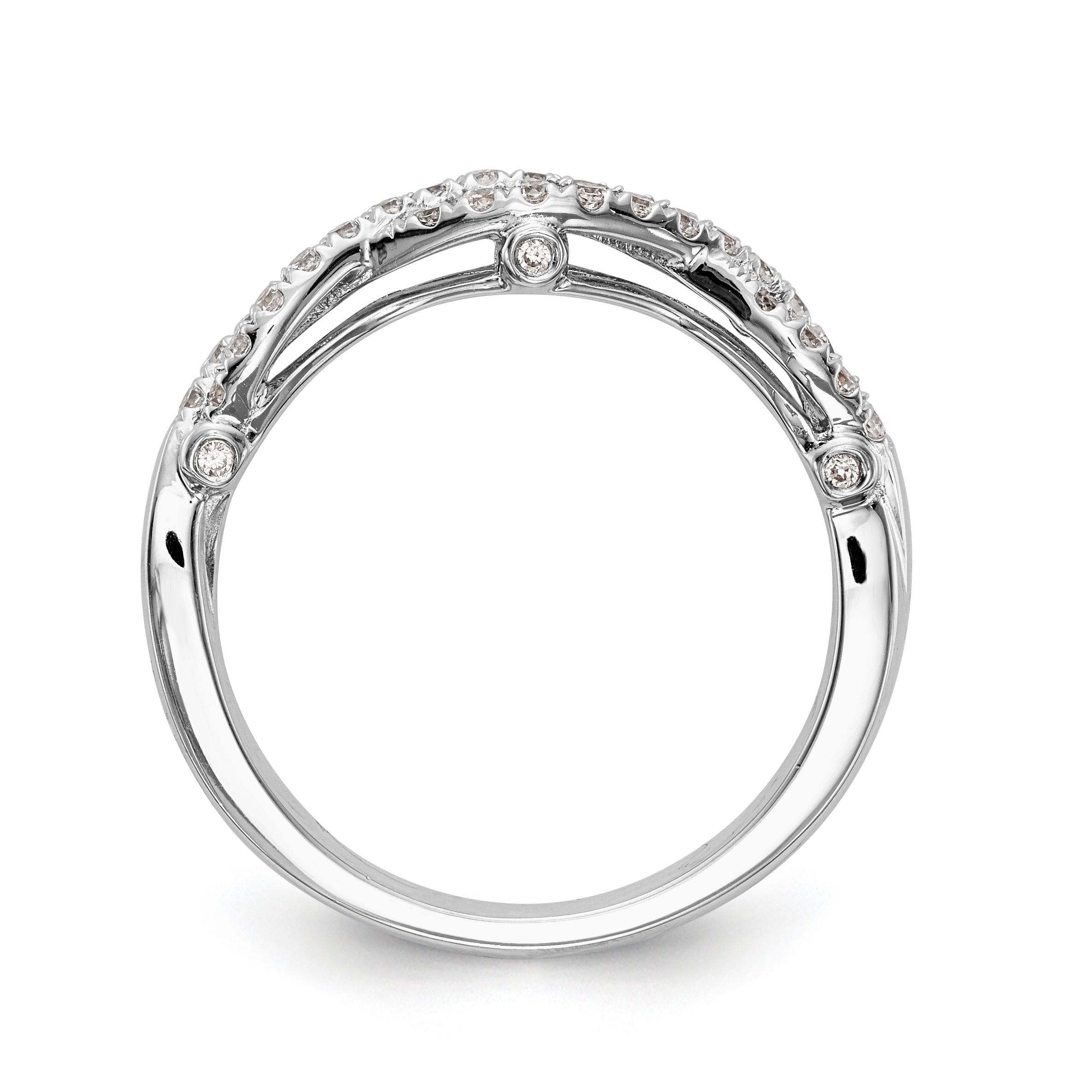 14K Weißgold Ehering mit natürlichen Diamanten