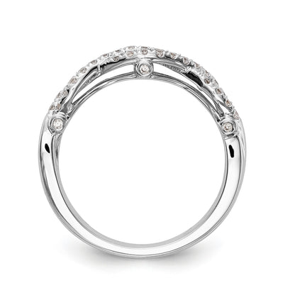 14K Weißgold Damen-Ehering mit natürlichen Diamanten, 0,408 ct. Gesamtgewicht
