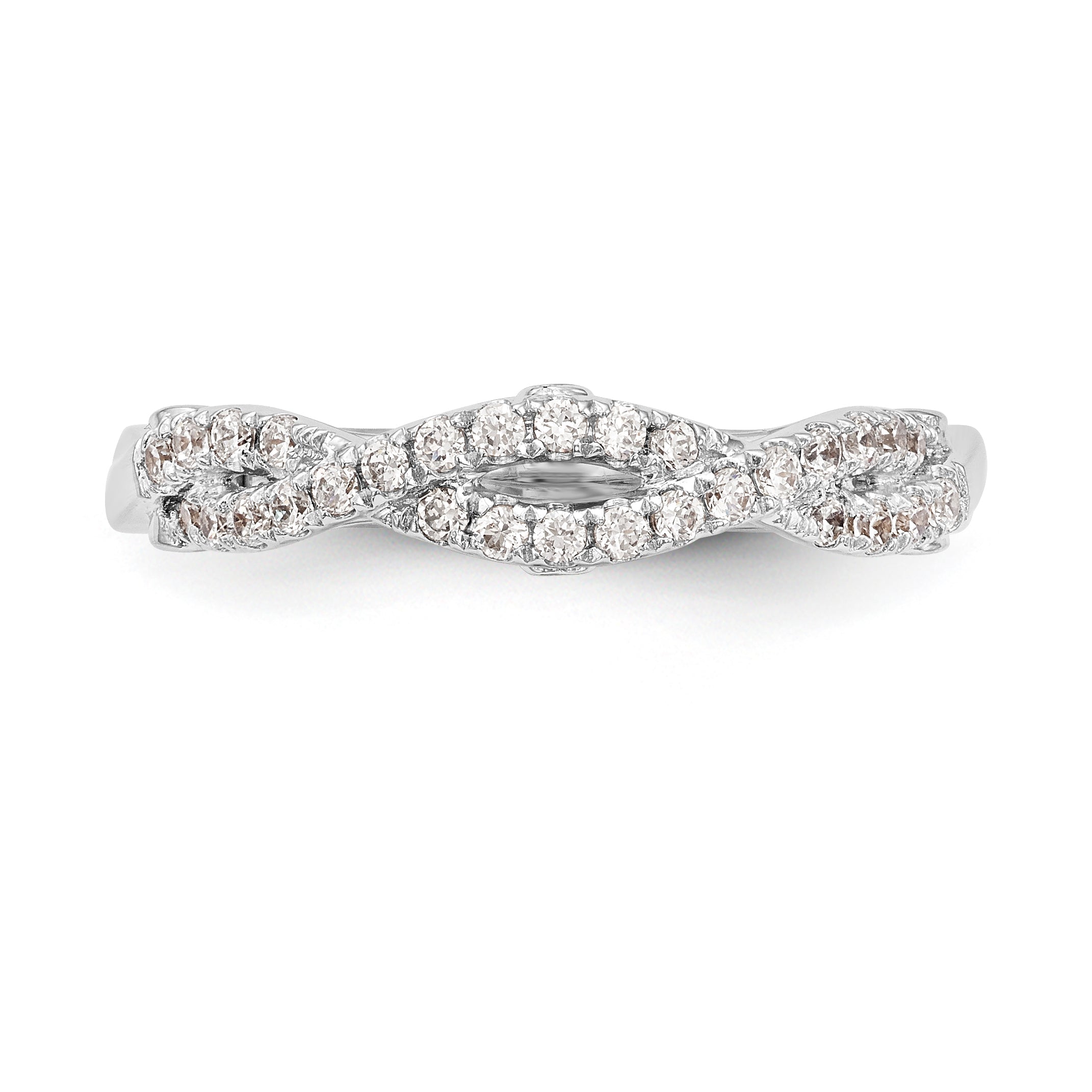 14K Weißgold Ehering mit natürlichen Diamanten