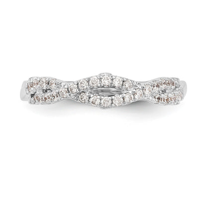 14K Weißgold Ehering mit natürlichen Diamanten