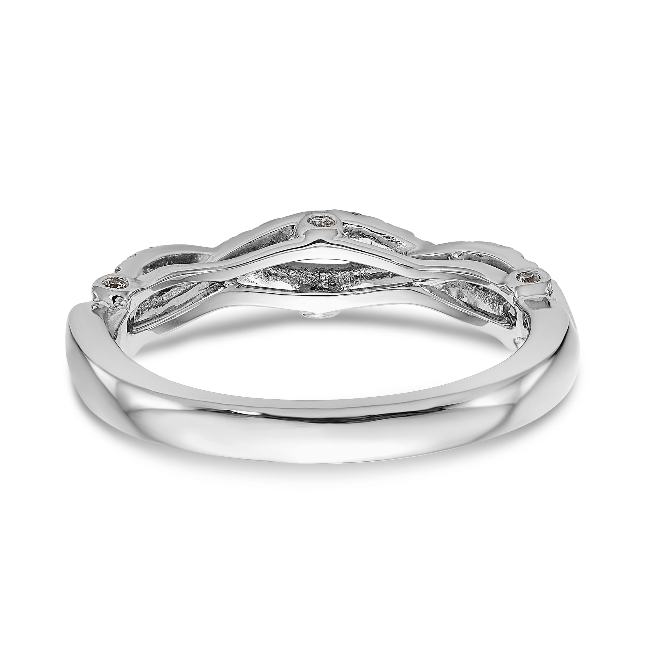 14K Weißgold Damen-Ehering mit natürlichen Diamanten, 0,408 ct. Gesamtgewicht