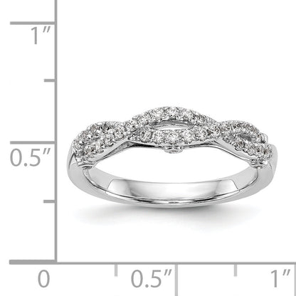 14K Weißgold Damen-Ehering mit natürlichen Diamanten, 0,408 ct. Gesamtgewicht